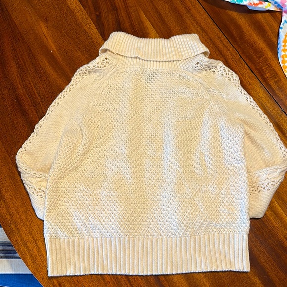 J. Crew Cream Knit Turtleneck with Lace Trim Accents Size XS - Picture 6 of 6